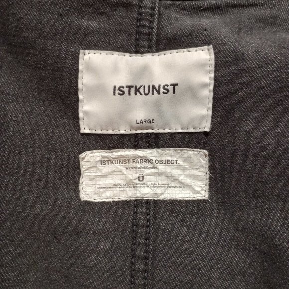 Istkunst Men's Gray Utility Slub Denim Jacket, Size L, Pre-Owned - Picture 4 of 5